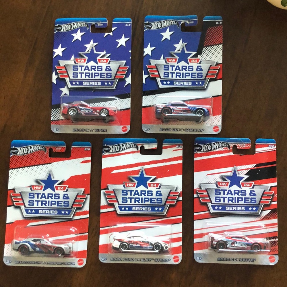 Hot Wheels Stars & Stripes Series Die-Cast Cars - Complete Set